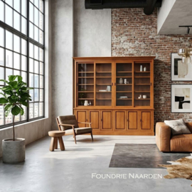 Unieke Vitrinekast / Mid Century  / Hout