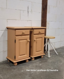 Set van 2 vintage nachtkastjes Vintage
