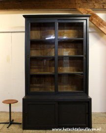 Verkocht / Biologiekast / schuifdeuren /e  4157