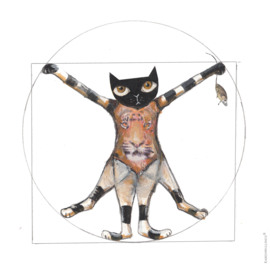 Artprint Cats got talent 'Leonardo da Cat'