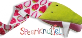 Speenknuffel Kroko 'Aarbei'