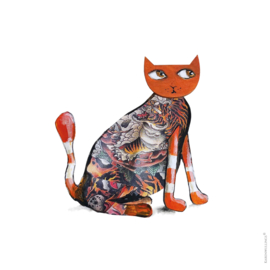 Artprint Cats got talent  'Orange is the new black'