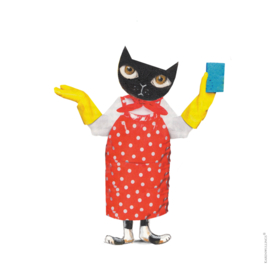 Artprint Cats got talent 'The cleaning lady'