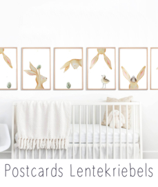 Lentekriebels - Kunstkaarten - set 6 stuks