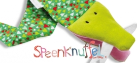 Speenknuffel Kroko 'Hartjes'