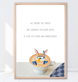Gein Konijn poster 'Koffietijd'