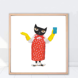 Artprint Cats got talent 'The cleaning lady'