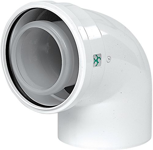 Bocht 87° 80/125 Ubbink Rolux PP120/metaal
