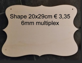 Shape 20x29cm 6 mm multiplex