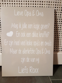 Lieve Opa & Oma 30x40cm