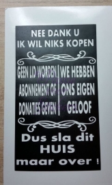 Nee dank u 6x10cm