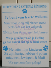 Hier wonen (katten en honden)