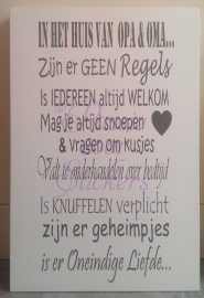 In het huis van Opa en Oma