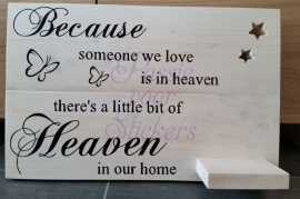 Because someone we love.. steigerhout 38x60cm met sterren en plankje