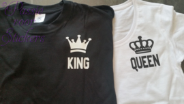 King & Queen shirtjes met eigen nr