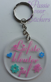 Sleutelhanger Liefste kleuter juf