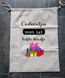 Sinterklaas zak gemaakt van linnen