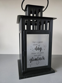 Lantaarn 28x15 cm met 4 foto's en/of teksten