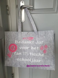 Tas van vilt voor de leukste Juf