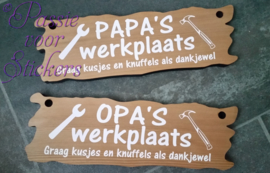 Werkplaatsbordje