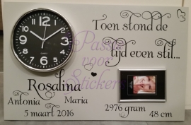 Toen stond de tijd even stil....mdf 40x60cm