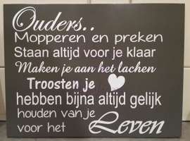 Ouders...mopperen en preken