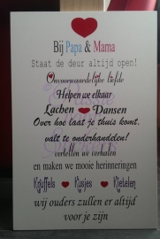 Bij papa en mama