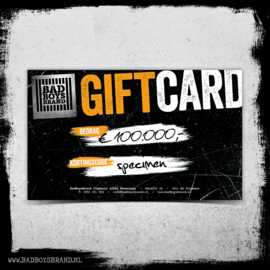 GIFTCARD T.W.V. €100.000,-