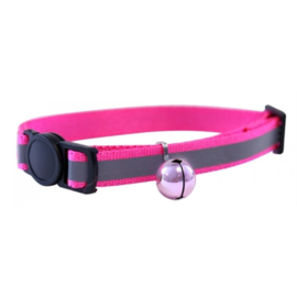 Happypet reflecterende kattenhalsband roze