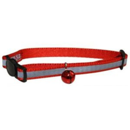 Happypet reflecterende kattenhalsband rood