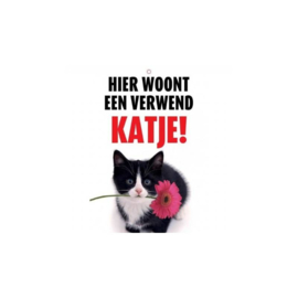 Waakbord verwend katje