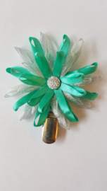 Showspeld groen/ zilver groot