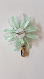 Showspeld mint groen/ zilver groot