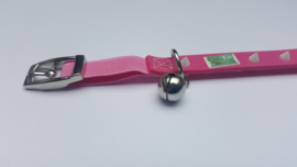 Halsband kat roze /wit