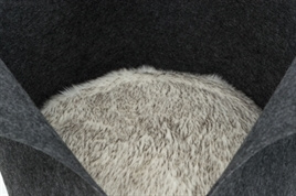 Trixie Kattenmand Luise Rond Vilt Antraciet 30 x 30 cm