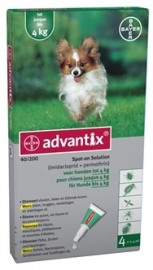 Advantix Spot on tot 4kg- 4pip