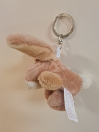 Nici Pluche konijn beige/ bruin10cm Sleutelhanger