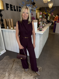 SistersPoint jumpsuit GUTO | Deep bordeaux