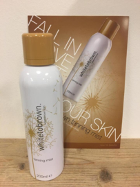 White to brown tanning mist