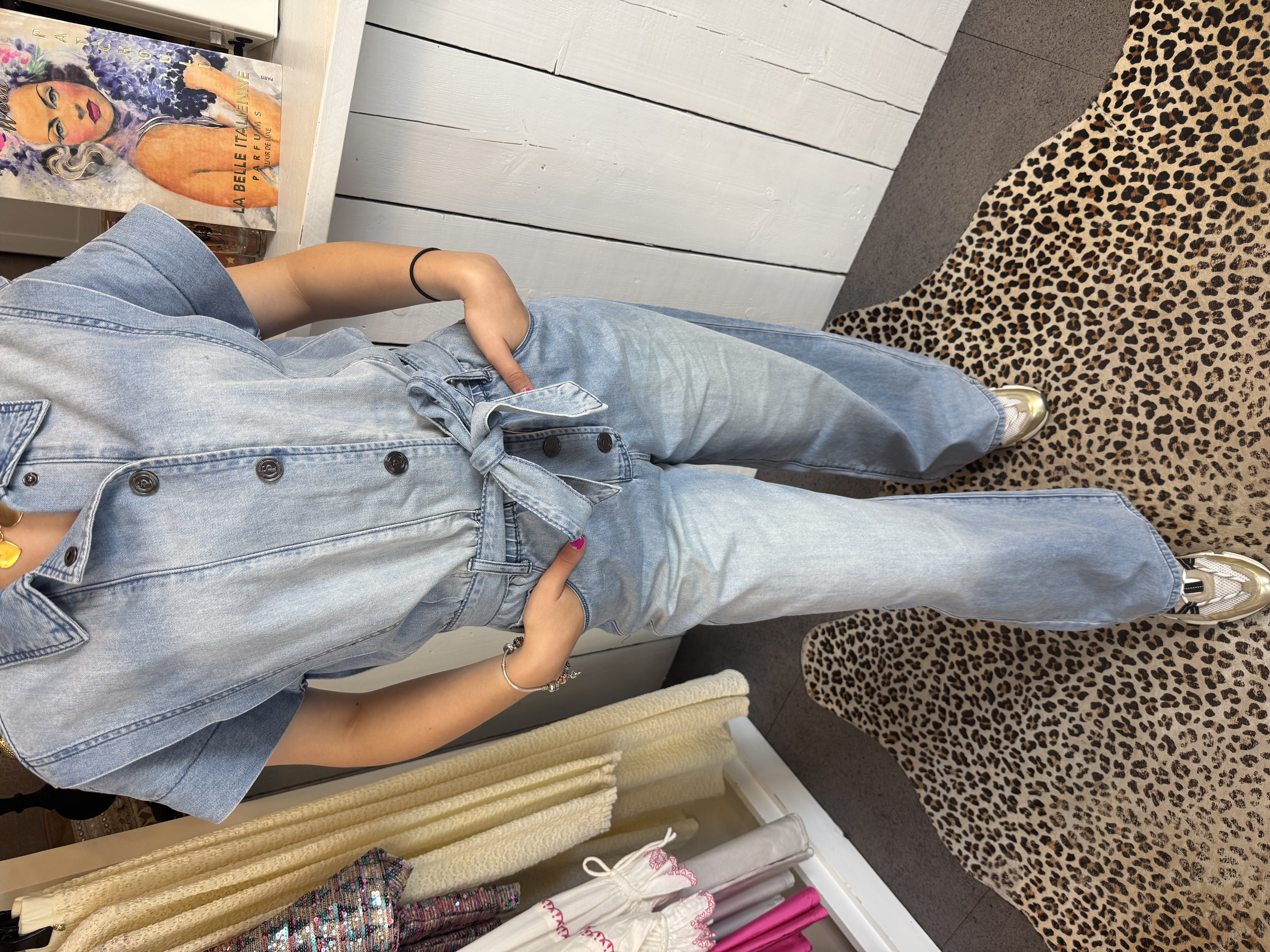 SistersPoint jumpsuit denim FEBA | Light blue wash