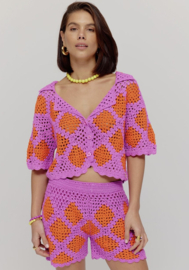 Harper & Yve crochet short LOCA | Vivid Viola Sunset Orange