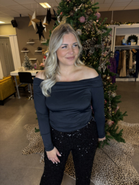 SistersPoint top Nubi off shoulder | Black