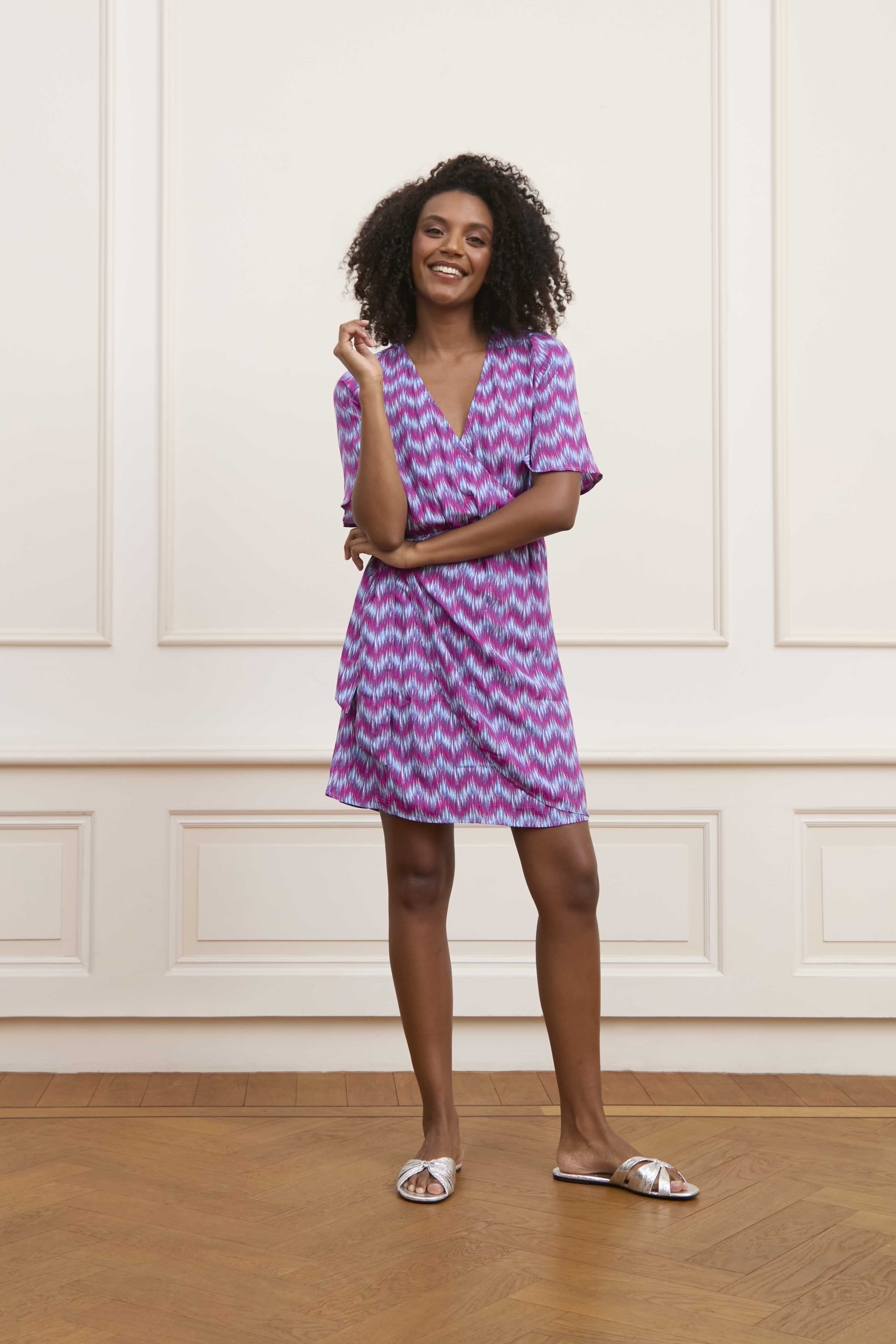 Lofty Manner jurk Nisha | Multi wave print