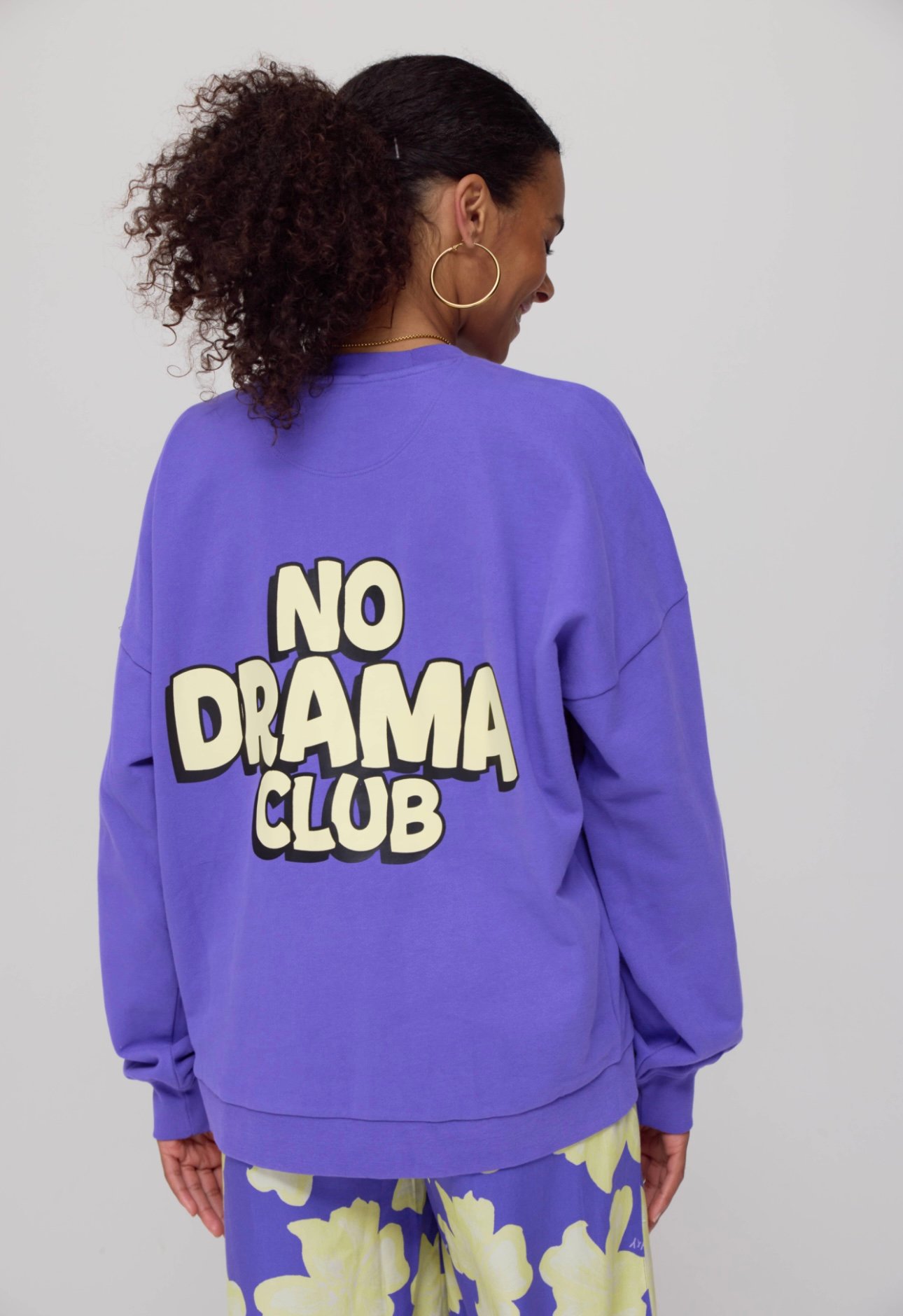 Harper & Yve sweater No drama club | Deep violet