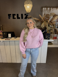 Loes sweater pastel roze