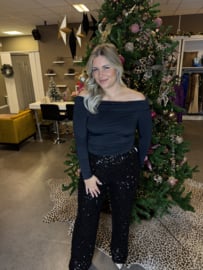 SistersPoint top Nubi off shoulder | Black