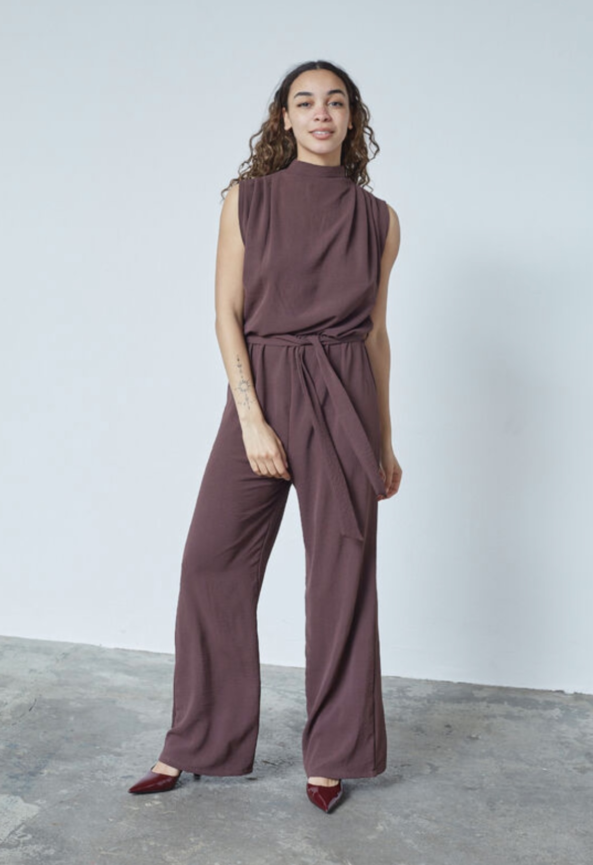 SistersPoint jumpsuit GUTO | Dark chocolate