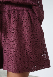 SistersPoint short Elsia | Crochet bordeaux