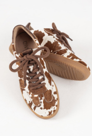 DWRS Label POONA cow hair on - Sneakers | Cognac / White