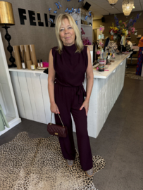 SistersPoint jumpsuit GUTO | Deep bordeaux